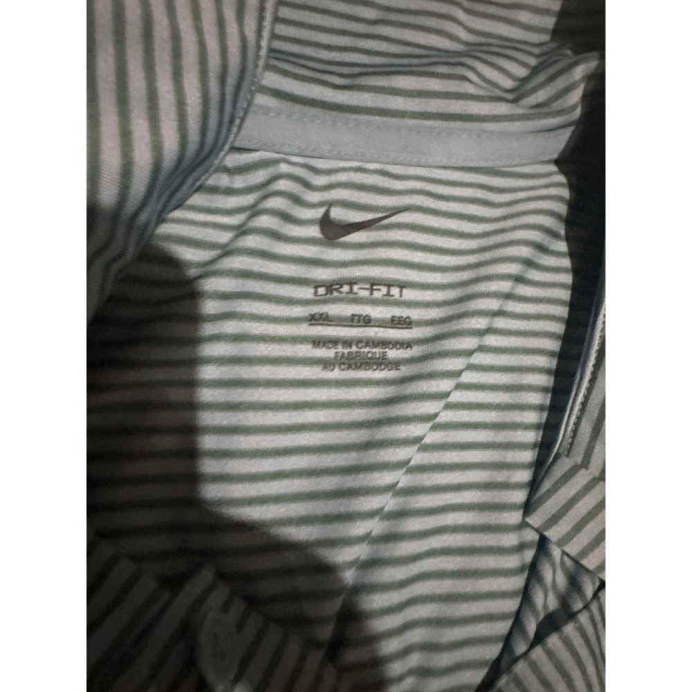 Nike Dri-FIT Striped Polo Shirt Mens XXL Blue Green Golf Top FZ5647-464 - Picture 3 of 5